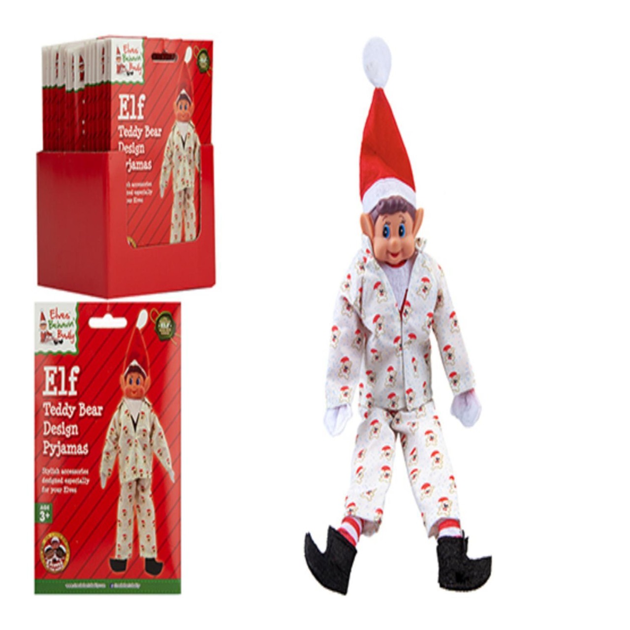 Elves Behavin’ Badly Bear Print Pyjamas