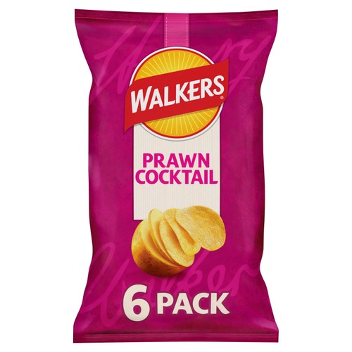 Walkers Prawn Cocktail Multipack Crisps 6x25g