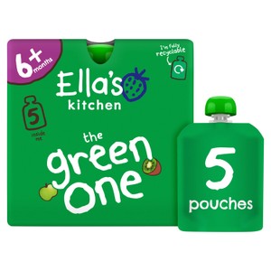 Ella's Kitchen The Green One Smoothie Multipack Baby Food Pouch 6+ Months