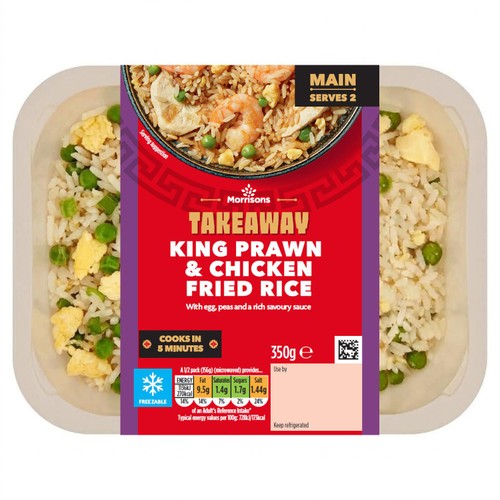 Morrisons Takeaway Chicken & King Prawn Fried Rice 350g