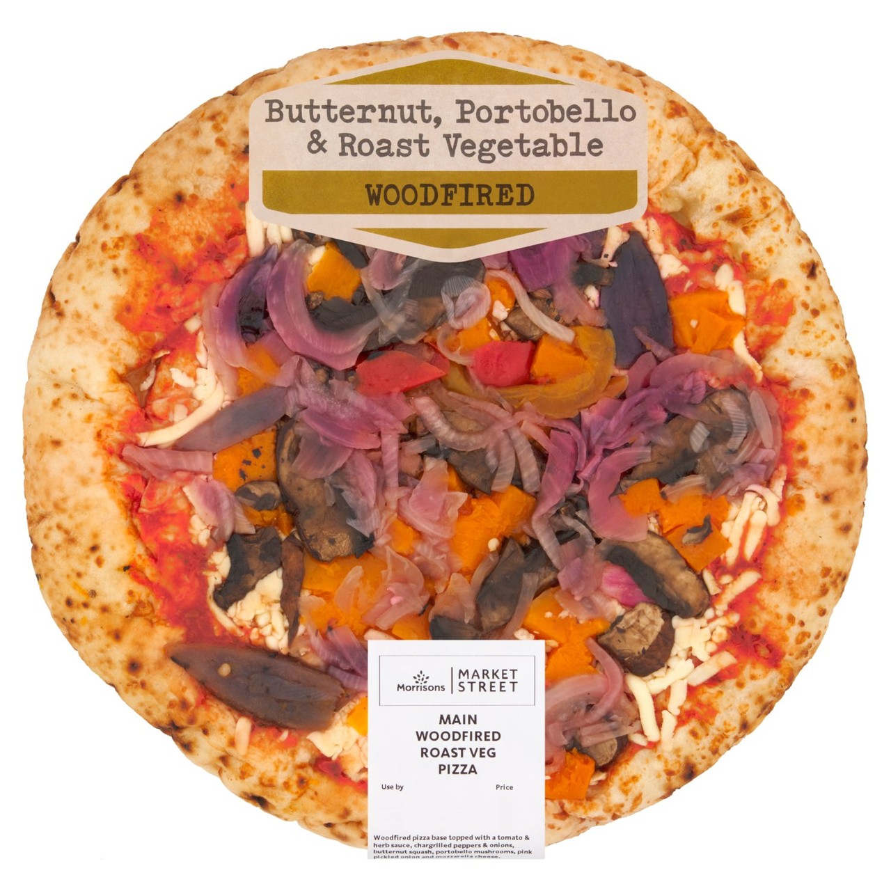 Morrisons Woodfired Butternut , Portobello & Roast Veg Pizza