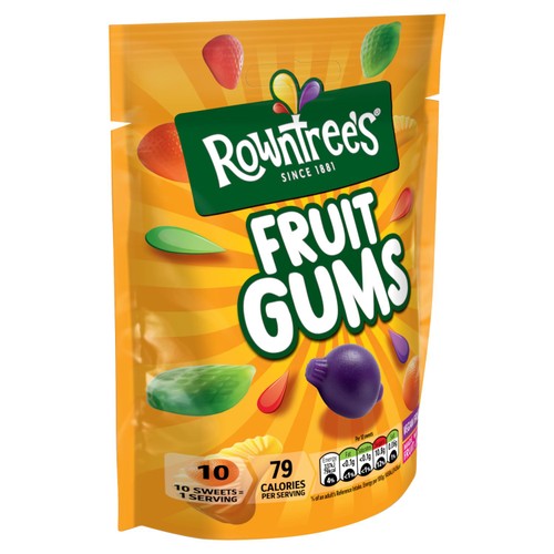 Rowntree's Fruit Gums Vegan Friendly Sweets Sharing Bag 