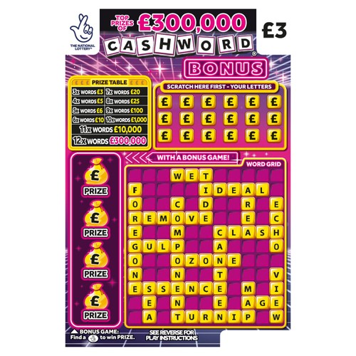 (SC) Cashword Bonus Scratch Card