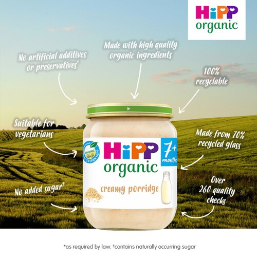 HiPP Organic Creamy Porridge Baby Food Jar 7+ Months