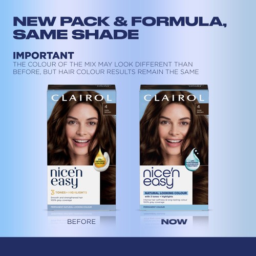 Clairol Nice n Easy Creme Permanent Hair Dye - 4 Dark Brown