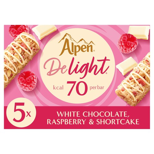 Alpen Delight Cereal Bars White Chocolate, Raspberry & Shortcake