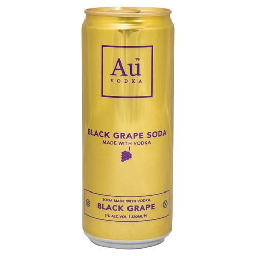 Au Vodka black grape soda