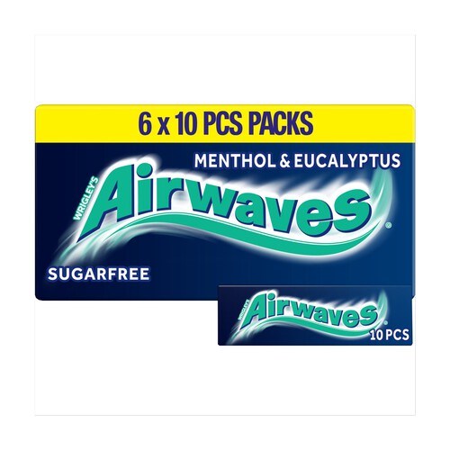 Airwaves Menthol & Eucalyptus Chewing Gum Sugar Free Multipack