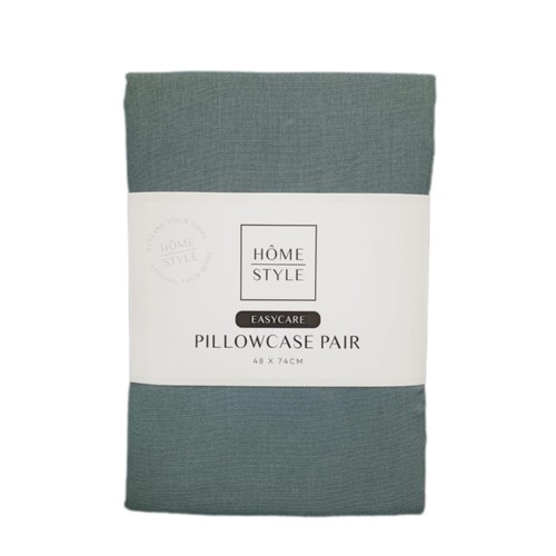 Home Style Easy Care Dark Green Standard Pillowcases 2 Pack