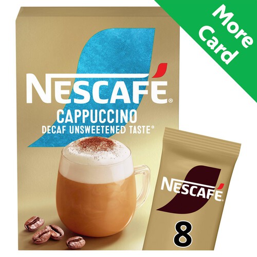 Nescafe Gold Cappuccino Decaf Unsweetened Instant Coffee 8 x Sachets