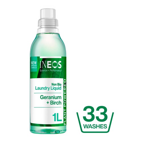 INEOS Non Bio Laundry 33 Washes Liquid Detergent Geranium + Birch