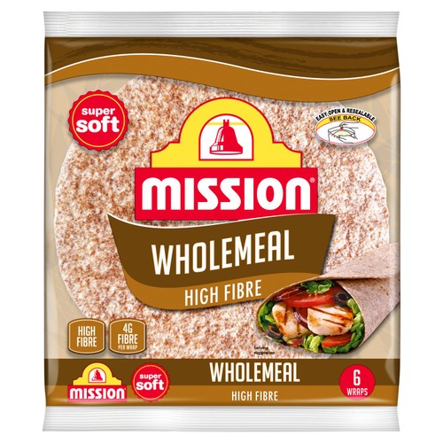 Mission Wholemeal Tortilla Wraps