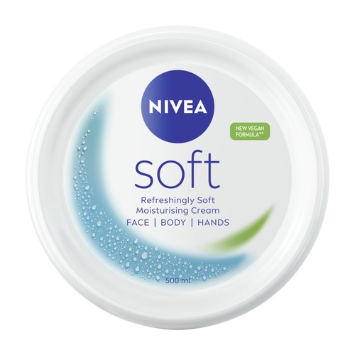 NIVEA Soft Moisturiser for Face Hand & Body 500ml