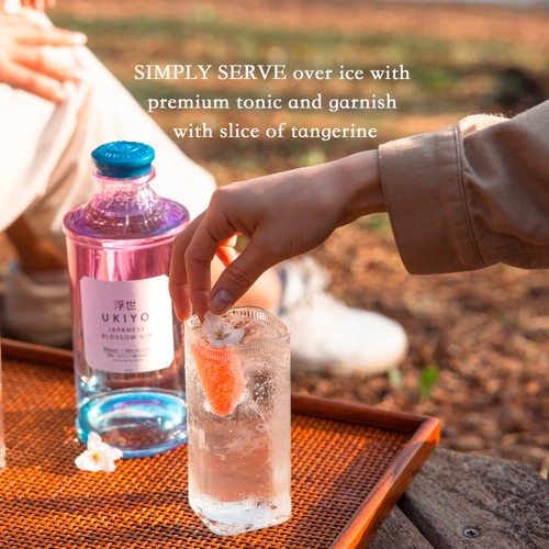 Ukiyo Japanese Blossom Gin 70CL