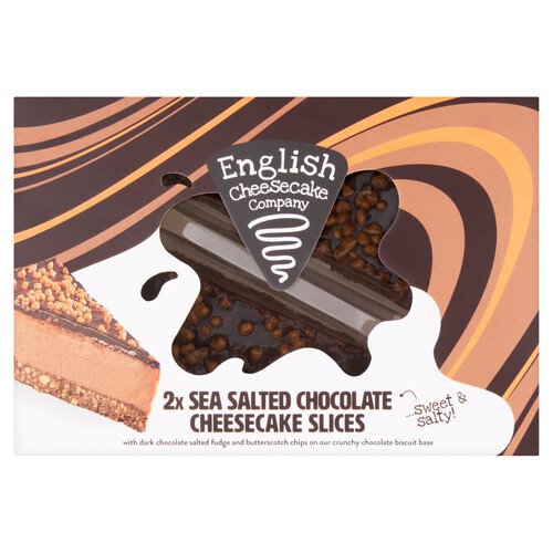 English Cheesecake Company 2 Salted Chocolate Cheesecake Slices 