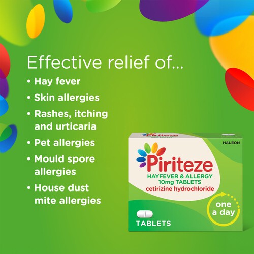 Piriteze Hayfever & Allergy Antihistamine Tablets