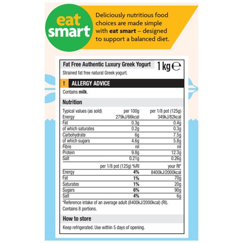 Morrisons The Best 0% Greek Yogurt 1kg