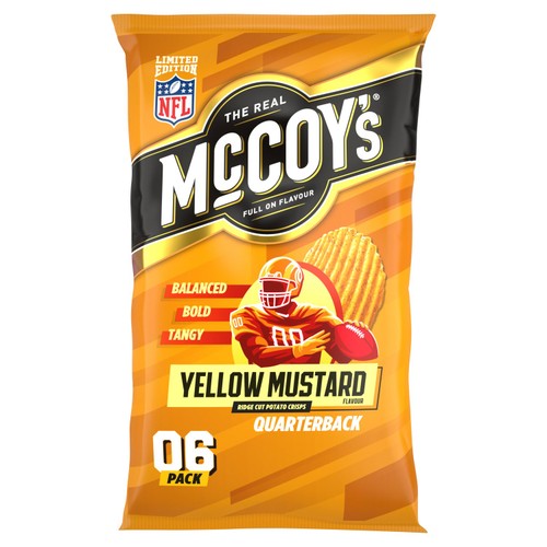 McCoy's Yellow Mustard Crisps  6 x 25g