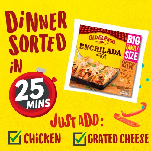 Old El Paso Cheesy Baked Enchilada Kit 995g