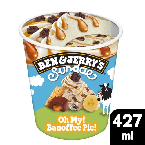 Ben & Jerry's Sundae Oh My Banoffee Pie Ice Cream Tub   427ml
