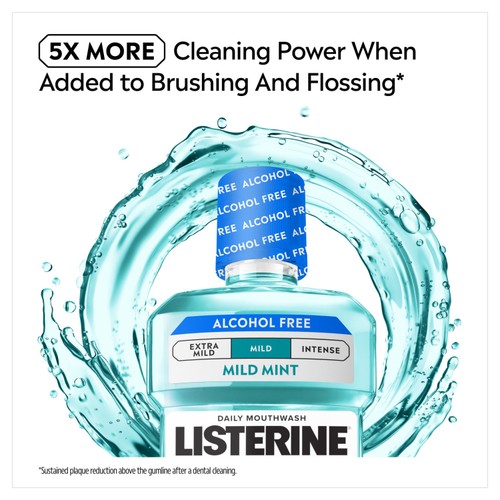Listerine Essentials Milder Taste Cool Mint Mouthwash 500ml