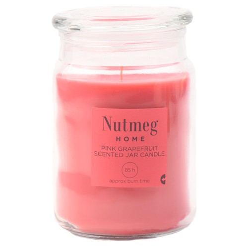 Nutmeg Home Pink Grapefruit Scent Jar Candle