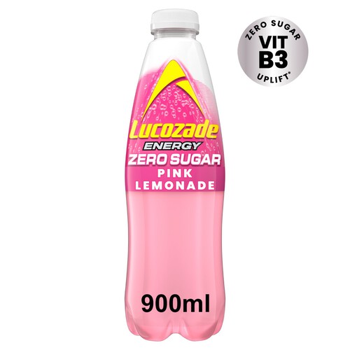 Lucozade Zero Sugar Drink Pink Lemonade 