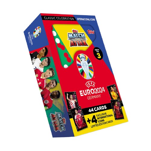 Official Euro Match Attax 2024 Mega Tin Football Cards 