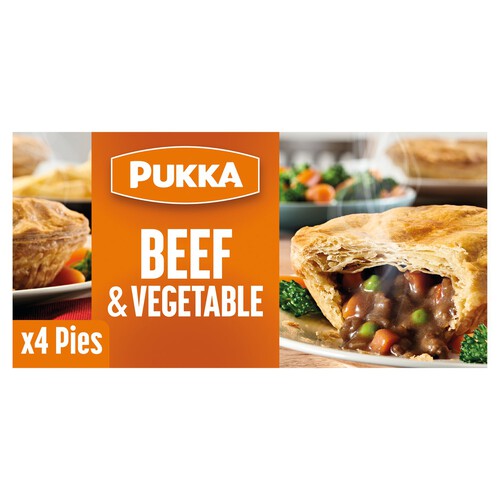 Pukka 4 Beef & Vegetable Pies