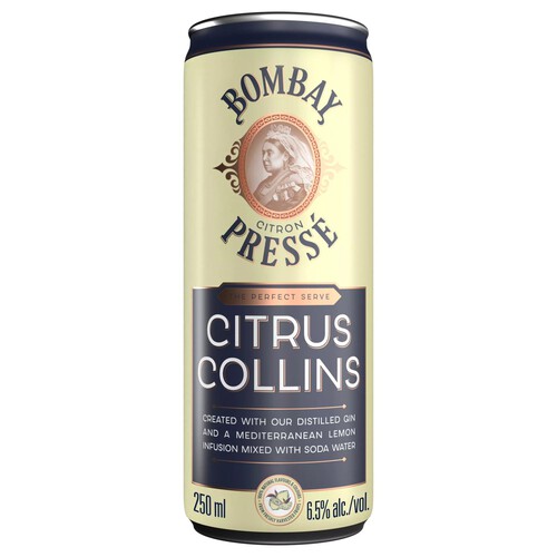 Bombay Citron Presse Citrus Collins Premix Gin Cocktail