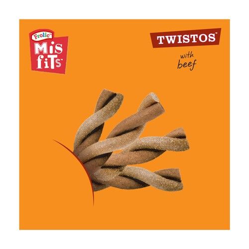 Misfits Twistos Dog Treats with Beef