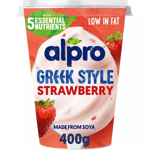 Alpro Straw Greek Style Yogurt 400g