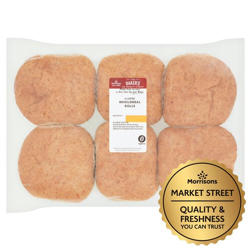 Market Street Large Wholemeal Baps 