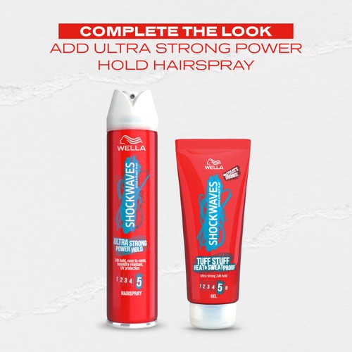 Wella Shockwaves Ultra Strong Tuff Stuff Heat & Sweatproof Gel 200ml