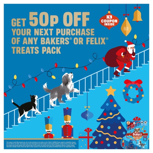 Bakers Dog Treats Christmas Stocking 270G