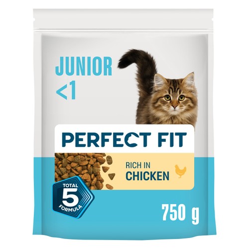 Perfect Fit Cat Complete Dry Junior 1 Chicken 750G