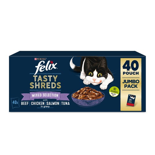 Felix Tasty Shreds Mixed Selection In Gravy Wet Cat Food