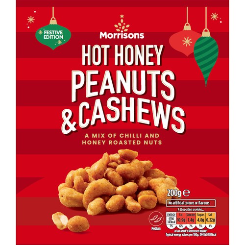 Morrisons Hot Honey Peanuts & Cashews 