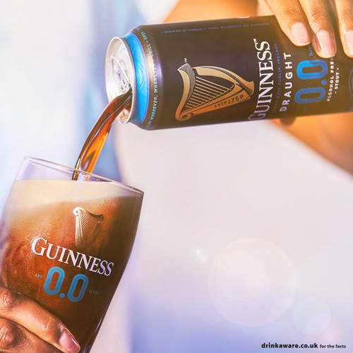 Guinness Draught Alcohol Free Stout Beer 0.0% vol Cans 10x440ml