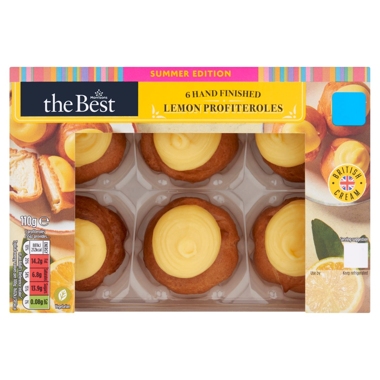 Morrisons The Best Lemon Profiteroles 6 Pack