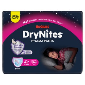 Huggies Drynites Age 4-7 Pyjama Pants Girl Mega Morrisons Online