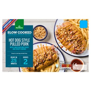 Morrisons Hot Dog Style Pulled Pork 390G