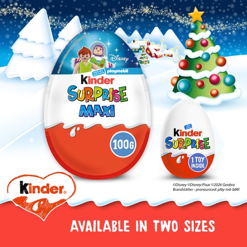 Kinder Surprise Large Milk Chocolate Egg With Toy 100g