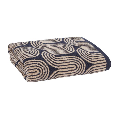 Spa Maison Blue Geo Wave Bath Sheet