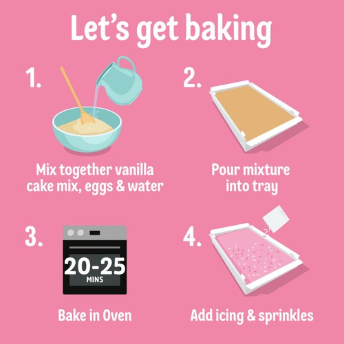 Dr. Oetker Pink Old School Traybake Mix 