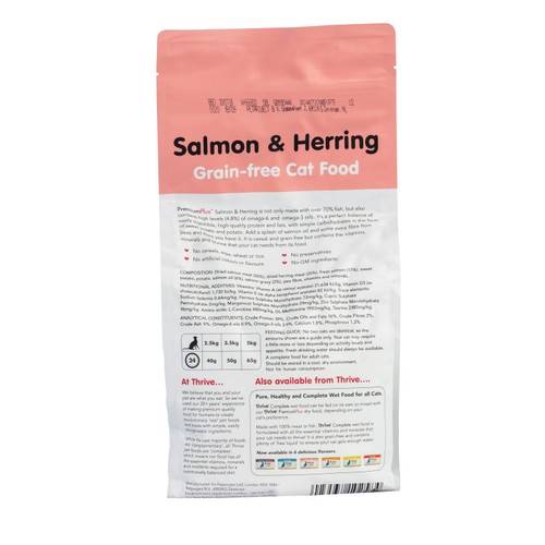 Thrive PremiumPlus Salmon & Herring Grain-Free Complete Cat Food 1.5kg