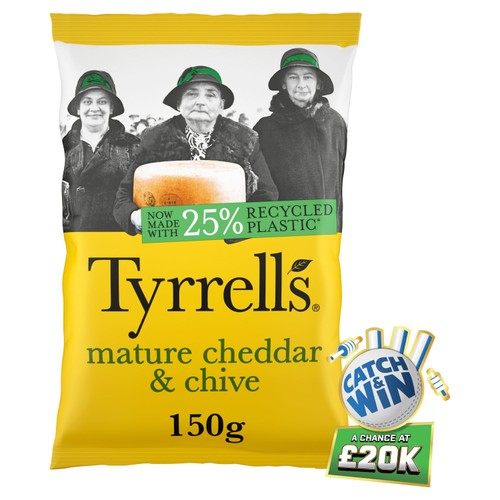 Tyrrells Mature Cheddar & Chive Sharing Crisps 