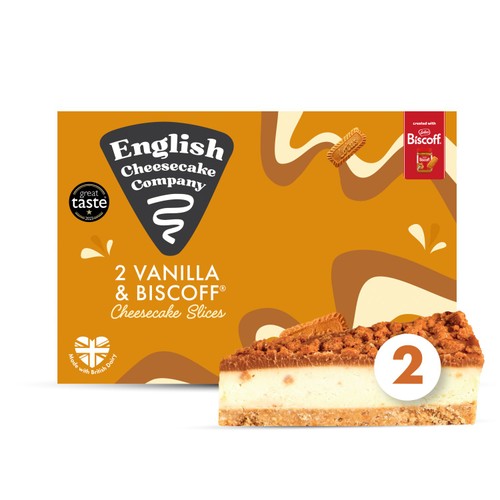 English Cheesecake Company Biscoff Cheesecake Slices  2 x 90g