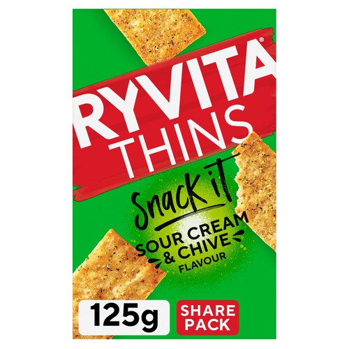 Ryvita Snack It Thins Sour Cream & Chive Flavour 