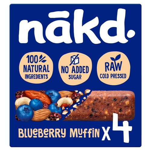 Nakd Blueberry Muffin 4 Raw Fruit & Nut Bars 